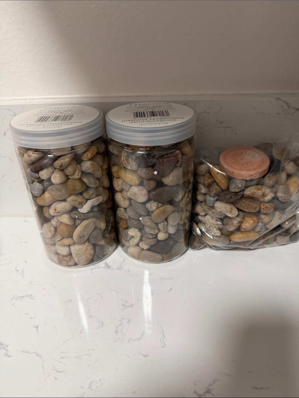 Ashland Decorative Filler Natural River Stones Rocks x2 40 oz ++ Extra
